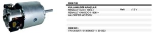 Kalorifer Motoru 12V Renault Clio 1 1995- Kangoo 1 1996- Pervanesiz | REMARK RKM728
