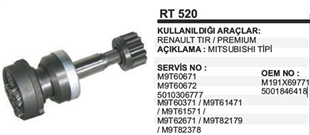 Rediktör Takımı + Dişli Reno Tır-premium Mercedes Axor Volvo Man Man Tga Tgx Tgl | REMARK RT520