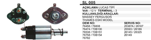 Marş Otomatiği 12V Thames-mf Eski Model EF3700 SL005 | REMARK SL005