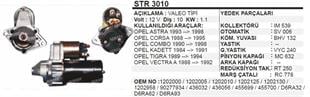Marş Motoru 12V 10DİŞ Opel Vectra Astra Corsa Combo | REMARK STR3010