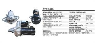 Marş Motoru 12V 9DİŞ D6R Honda Civic Accord 95-04 | REMARK STR3025