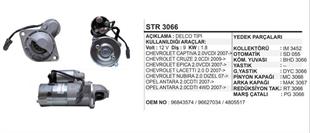 Marş Motoru 12V 9DİŞ Chevrolet Captiva | REMARK STR3066
