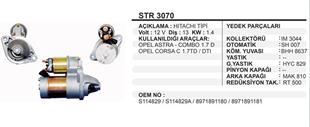 Marş Motoru 12V 13DİŞ Opel Astra Corsa Combo 1.7 Dizel | REMARK STR3070