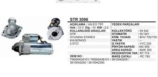 Marş Motoru 12V 10DİŞ D7R Starex Kia Bongo 2.5 Tcı | REMARK STR3096