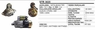 Marş Motoru 12V 8DİŞ Suzuki Vitara Ym 99-04 | REMARK STR3820