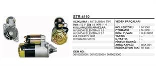 Marş Motoru 12V 8DİŞ Hyundai Elentra Kia Cerato 1.6 2.0 | REMARK STR4110