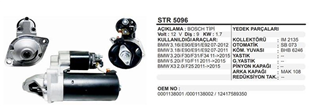 Marş Motoru 12v 9diş 1.7kw Bmw 316ı 320ı 520ı | Remark Str5096