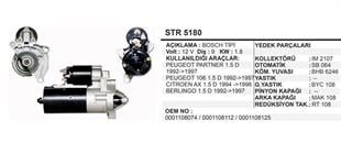 Marş Motoru 12V 9 Diş Partner 106 Berlingo 1.5 D | REMARK STR5180