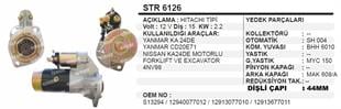 Marş Motoru 12V 15DİŞ Johndeere Yanmar Forklift Johnder Erkunt Yanmar Johonder Jeneratör WUT-STR18051 | REMARK STR6126