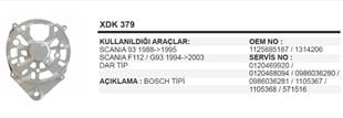 Alternatör Arka Kapak Scania F112 G93 Dar Bosch Tipi | REMARK XDK379