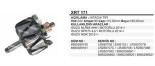 Rotor 24V 80AH Isuzu Nlr Npr Vakumsuz 13- | REMARK XRT171