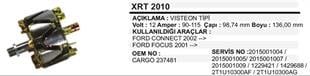 Rotor 12V 90AH-115AH Ford Connect 98*137 Focus WRT985 XRT2010 | REMARK XRT2010