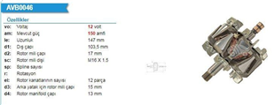 Rotor 12V 150AH Bosch Tip Fiat Ducato Boxer Jumper Renault Dacia Dokker Lodgy Iveco Daily VI Peugeot Boxer Citroen Jumper | REMARK XRT3932