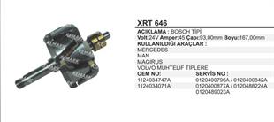 Rotor 24V 45AH Çin Dinamolarına Mercedes 2521 Man Magırus Volvo | REMARK XRT646