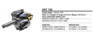 Rotor 12V Nıkko Nissan Forklift | REMARK XRT750