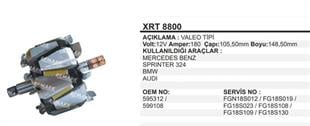 Rotor 12V 180AH Valeo Mercedes Sprinter 324 Bmw Audi Citroen Jumper Mercedes/bmw/vw/dizel | REMARK XRT8800