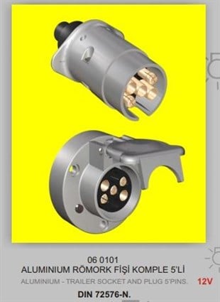 Römork Fişi 5li (komple Metal) 060101 | Eng 060101