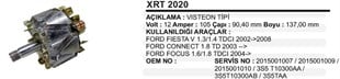 Rotor 12v 105ah Ford Transit Fiesta 91*137 Xrt2020 | Ith Xrt2020