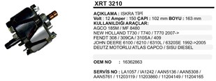 Rotor 12v 150ah Jcb Deutz Iskra Jcb-agco-deutz Xrt3210 | Ith Xrt3210
