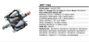 Rotor 12V 90-105AH Valeo Citroen Peugeot Nissan Fiat Opel Astra Combo Peugeot Partner | REMARK XRT1164