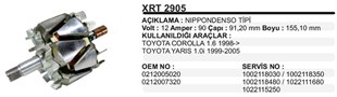 Rotor 12v 90ah Laguna Corolla Yaris 1.6 Xrt2905 | Ith Xrt2905