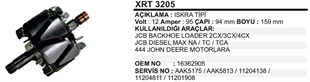Rotor 12v 95ah Jcb 4cx Jcb Backhoe Loader Johndeere Xrt3205 | Ith Xrt3205