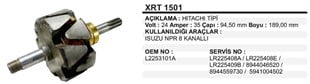 Rotor 24v 35ah Isuzu Npr 8 Kanal Kalın Freze Xrt1501 | Martek Xrt1501