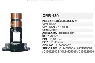 Rotor Bakırı Vw T4 Passat Bosch Tip Sanyong Mercedes Xrb-wrb180 | Remark Xrb180