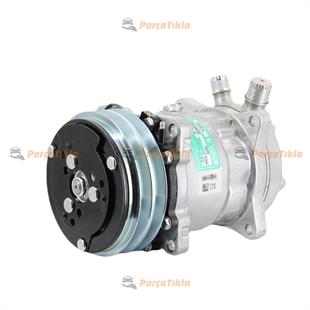 Klima Kompresörü 12v 2pk V Kayış 5h14 132mm Üstten Çıkış İnce Kalın 42010112 Sanden6626 Sd6626 | Sanden 6626