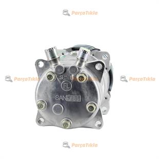 Klima Kompresörü 12v 2pk V Kayış 5h14 132mm Üstten Çıkış İnce Kalın 42010112 Sanden6626 Sd6626 | Sanden 6626