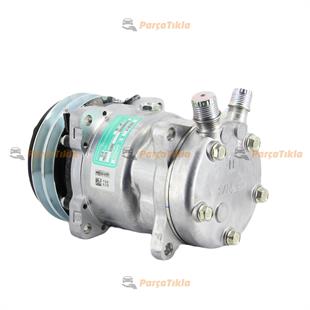 Klima Kompresörü 12v 2pk V Kayış 5h14 132mm Üstten Çıkış İnce Kalın 42010112 Sanden6626 Sd6626 | Sanden 6626