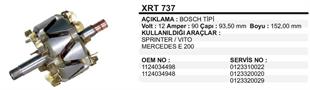 Rotor 12v 90ah Mercedes Sprinter Vito E200 93.5*153 Renault Kango Symbol 1.2 Vw Bora -xrt737 | Schenna Xrt737