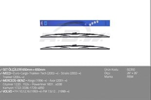 Silecek Süpürgesi 650 Mm Telli | Rbw 92350