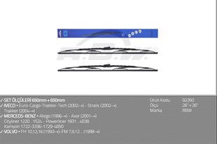 Silecek Süpürgesi 650 Mm Telli | Rbw 92350