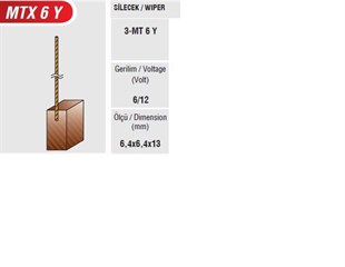 Silgi Kömürü Mtx-6y Mega 6,5*6,5*13 6.5x6.5x13 | Mega Mtx6y