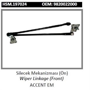 Silgi Mekanizması Motorsuz Hyundai Accent 95-99 | Hellux Hsm197024