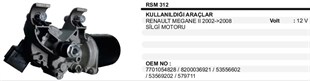 Silgi Motoru 12v Renault Megan 2/02-08 Wws312 | Sgr 56028