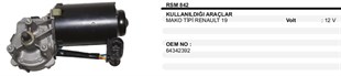 Silgi Motoru 12v Renault R19 S842 | Ith Sm842
