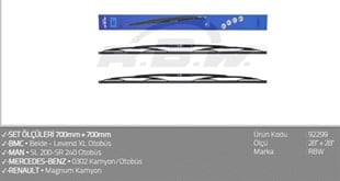 Silgi Süpürgesi 70cm Mercedes 2521 Kamyon 92299 | Rbw 92299
