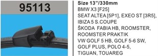 Silgi Süpürgesi Arka 330mm Bmw-golf Skoda-95113 | Rbw 95113