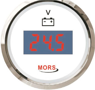 Mors Dijital Voltmetre 12-24V Beyaz SR14826 | SR 14826