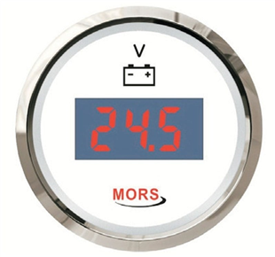 Mors Dijital Voltmetre 12-24V Beyaz SR14826 | SR 14826
