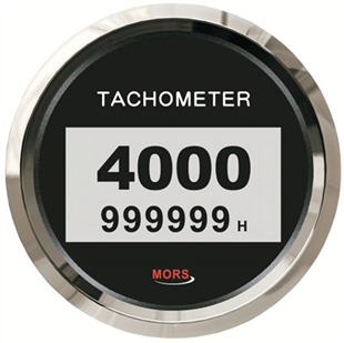 Mors Dijital Devir Göstergesi 4000 Devir Siyah | SR 14844