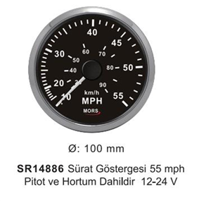 Mors Sürat Göstergesi 55 Mph Siyah SR14886 | SR 14886
