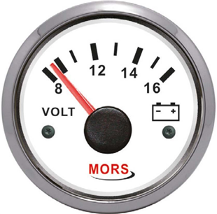 Mors Voltmetre 12V Beyaz SR14908 | SR 14908