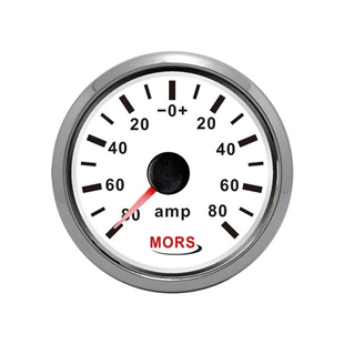 Mors Ampermetre 12-24V 52 Çap Beyaz SR14912 | SR 14912