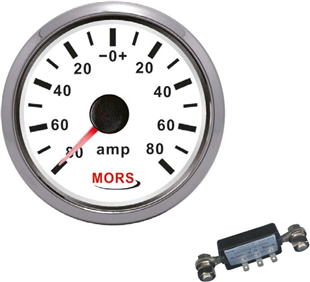 Mors Ampermetre 12-24V 52 Çap Beyaz SR14912 | SR 14912