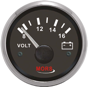 Mors Voltmetre 12V Siyah SR14968 | SR 14968
