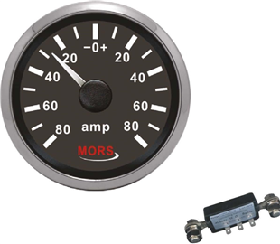 Mors Ampermetre 12-24V 52 Çap Siyah SR14972 | SR 14972