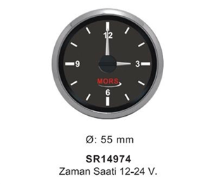 Mors Zaman Göstergesi 12-24V Siyah SR14974 | SR 14974
